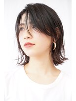 イースタイル 志都呂店(e-style com’s hair) シースルーバンク×外ハネボブ