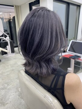 セル(CELL) くびれレイヤーミディスタイル　ブルーグレー　ダブルカラー