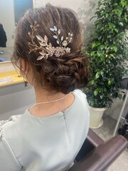 編み込みヘアセットヘアアレンジ