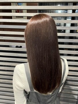 ユアーズ 四街道店(HAIR&NAIL YOURS) 脱白髪染め髪質改善ピンクベージュ酸性ストレートうるツヤ美髪