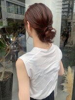 ヘアー アイス ルーチェ(HAIR ICI LUCE) 暖色カラー ブリーチ無しカラー ヘアアレンジ /中西