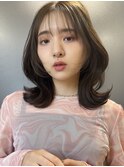 フェイスレイヤー顔周りカットくびれミディアム【肥田亜沙美】