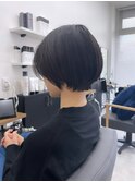 丸みショート くびれショート ショートボブ 顔周り小顔カット
