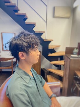 アンジュール(un jour) ツーブロックマッシュonソフトスパイラルパーマ