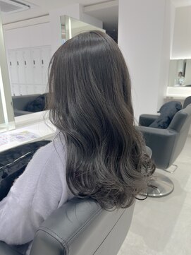 ノーム(NORME) 【ツナ】ブリーチなし透明感カラー アッシュグレーカラー