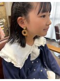 【キッズカット】ショルダーラインボブ