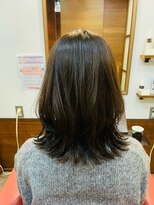 ムードコア 関内店(mu;d Coa) ミディアム 外ハネくびれスタイル