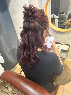 ヘアセット シャンプーアンドスパ専門店 ウルー(Uruu) 【ハーフアップ】天神/天神駅/ヘアセット/早朝