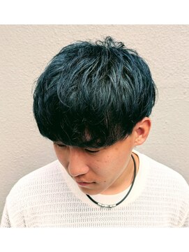 クフィア メンズヘアー カンポ 天王寺店(CUFFIA MENSHAIR CAMPO) マッシュ×グリーンアッシュ/韓国マッシュ