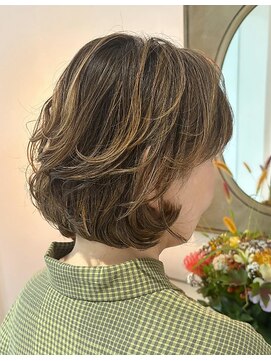 ユウヘアー 本山店(U Hair) 【U Hair】大人可愛いふんわり軽やかボブ★/ミセススタイル