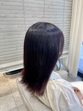 イメージア 町田店(IMAGE A) 肩下暗髪バイオレットストレート@20代30代40代50代