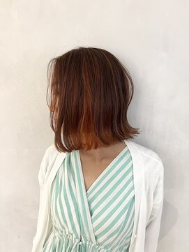 マスカリ(muscali) #イメチェン#外ハネボブ#美髪#丸型#チェリーブラウンa32