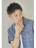 メンズカット束感アップバングスパイキーショート本厚木駅