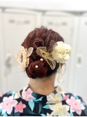 ふわふわサイドシニヨン
