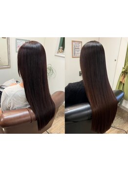 "くせ毛で悩む全ての大人女性へ"ストレートエステで自然なサラ艶ストレートに…*[南柏/髪質改善/白髪染め]