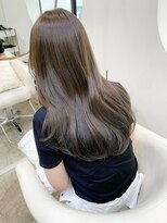 レア 表参道(L'ea)&nbsp;くびれヘアアプリコットオレンジ夏ヘアハイライトカラー韓国ヘア