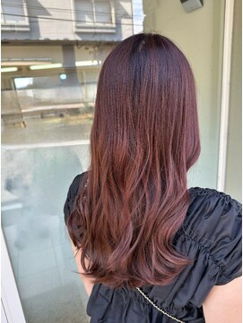 シルエット 美容室 【秋カラー】暗めカラーフェイスレイヤーロング