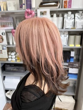 イブヘアー(eve hair) ☆ウルフインナーカラー/薄ピンク/ペールピンク