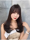イメチェンヘアスタイル小顔に見せるヘアココアベージュ