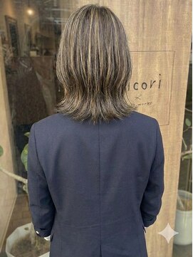 ニコリヘアワークス(nicori hair works) ミディアム×レイヤー×ハイライト3