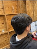 ツーブロック×ニュアンスパーマ◎色気センターパート