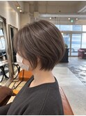 町田ショートボブアッシュカラーハイライト髪質改善カラー