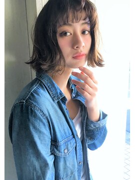 リマ(RIMA) 【RIMA】 外国人風☆シースルーウェットなニュアンス質感ボブ