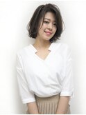 《フォギーグレージュ》上品で女性らしいオトナボブ【茶屋町】