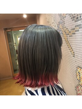 アサンタ サナ(Asante sana) 【Asante】［裾カラー］シルバーグレー＋チェリーレッド