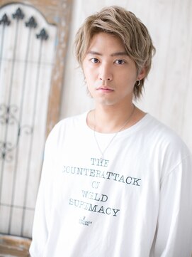 モッズヘア メン 上尾東口店(mod's hair men) ≪mod's men≫ワイルドアップバングのハイトーン・ネオウルフH