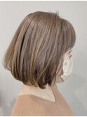 30代40代50代/韓国風ボブ/白髪ぼかし/明るめカラー