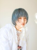 テトヘアー(teto hair) ペールブルー　水色　ダブルカラー