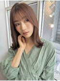 大人可愛い30代40代50代ワンサイド切りっぱなし前髪あり韓国ボブ