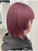 □カール#セミディ#シアーカラー#姫カット
