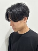 メンズマッシュセンターパートスパイラルパーマニュアンスパーマ