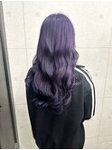 【Anli☆岩瀬萌】ダークパープル ダブルカラー 艶髪 韓国