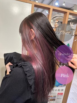 リリー 勝田台店(Lilly) 〈Lilly勝田台 佐藤愛〉ブリーチ1-2回＊インナーカラーピンク＊