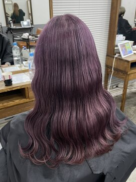 アジールヘア 北千住駅西口店(agir hair) ラベンダーピンクベージュカラー 韓国スタイル