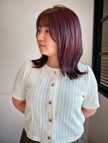 アンドファインヘアービューティー(AND FINE hair beauty) おしゃれ暖色カラー!!カシスピンク!!