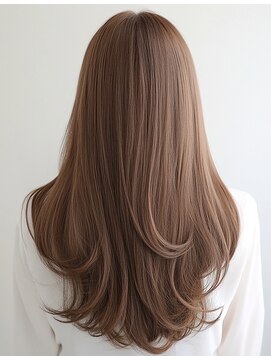 ピーチ バイ ニューヨークニューヨーク(a Peach by NYNY) 小顔レイヤーロブヘアウルフカットブリーチなしココアブラウン