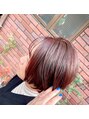 ドクターモモ(Dr.MOMO) オーガニックカラーと、ハイライト＆赤のインナーカラー