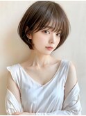 仙台/髪質改善/マロンブラウン×マッシュ切りっぱなしボブ