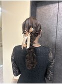 リボンとの組み合わせ◎人気あみおろしアレンジ/お呼ばれ