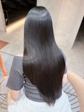 透明感グレージュ×巻ける縮毛矯正♪