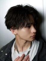 ルーシー 渋谷(LUCEY)&nbsp;センターパートフェザーパーマシャドウパーマメンズパーマ