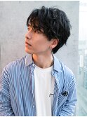 men's/顔周り/ニュアンスパーマ/黒染め/韓国/ダウンパーマ0429