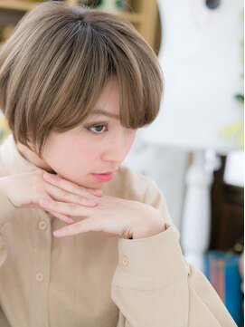 カバーヘアアンドスパ ブリス 浦和(COVER HAIR&SPA bliss) ★ことりベージュラインカラーショートマッシュ10代20代30代★7