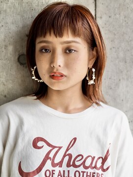 アムト(amt.) 【amt.】ショートバング×アプリコット