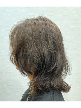ラテルネ 名駅店(Laterne) ハンサムミディパーマ/アッシュベージュ/鎖骨ミディアム/ウルフ