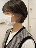 イヤリングカラーくびれショートインナーカラーホワイトベージュ